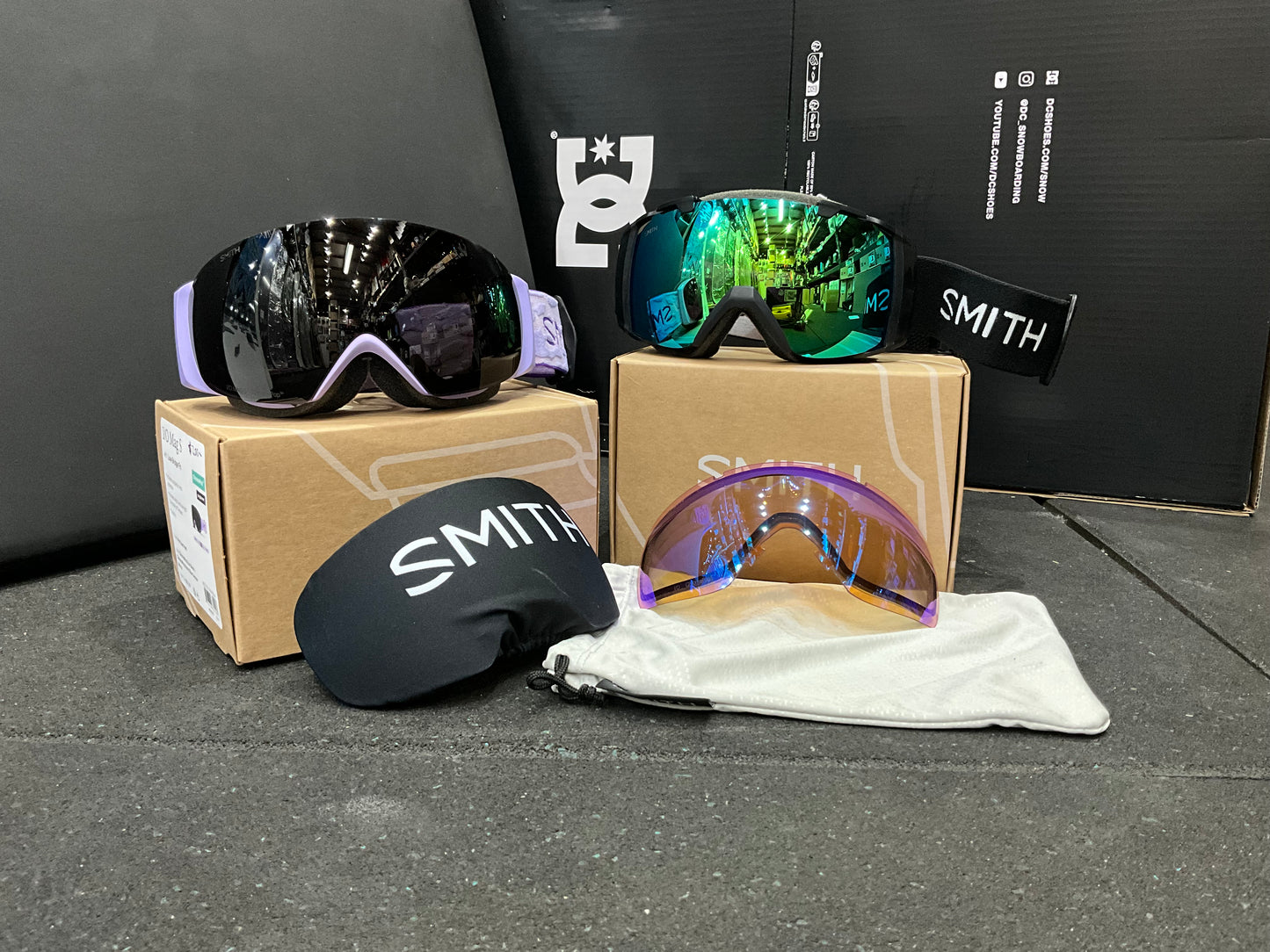 SMITH | I/O Black Medium or I/O MAG Purple Small | Chormapop + bonus lens | Quick release