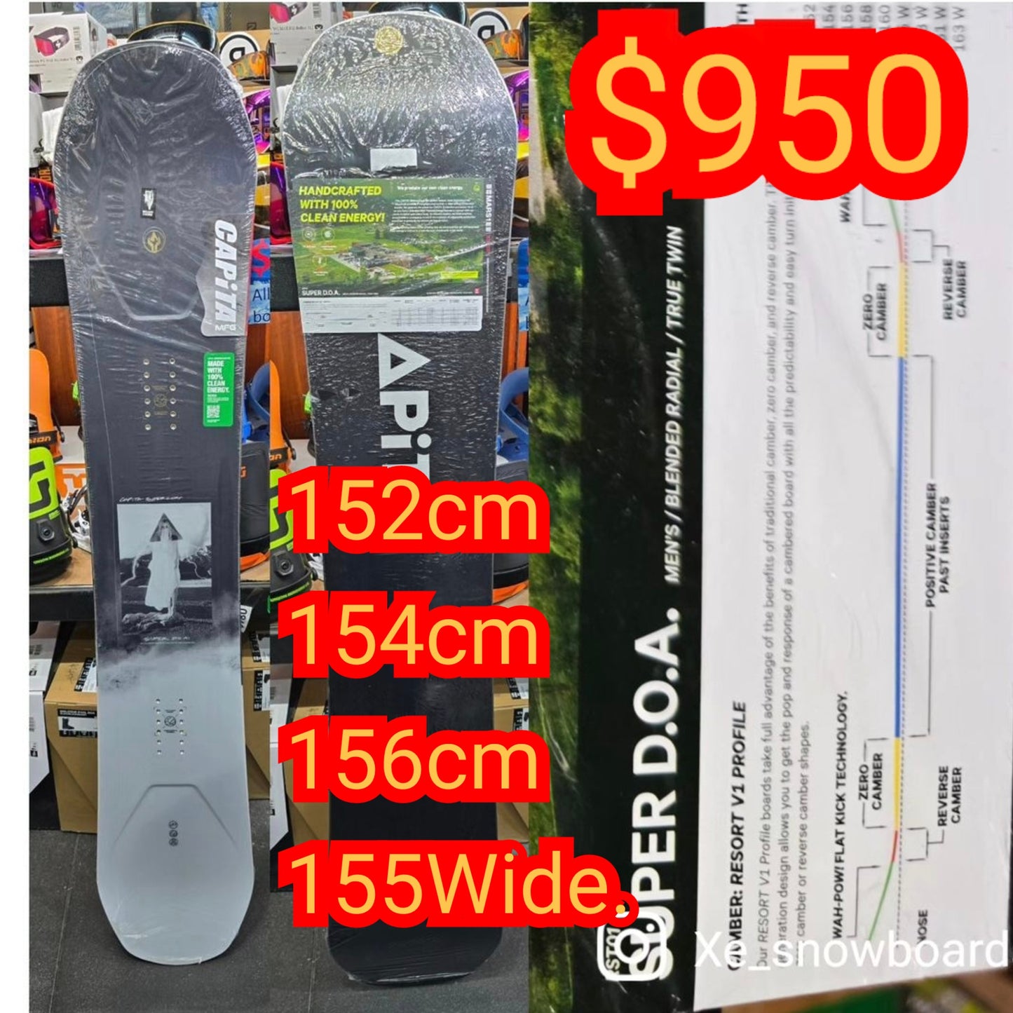 Capita SUPER Defenders of Awesome. 160cm 2024 model