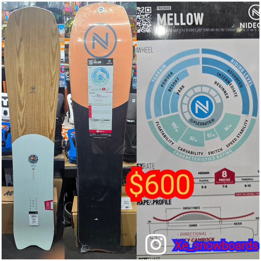 Nidecker Mellow model 150cm -wide sized snowboard - thats just how they are made