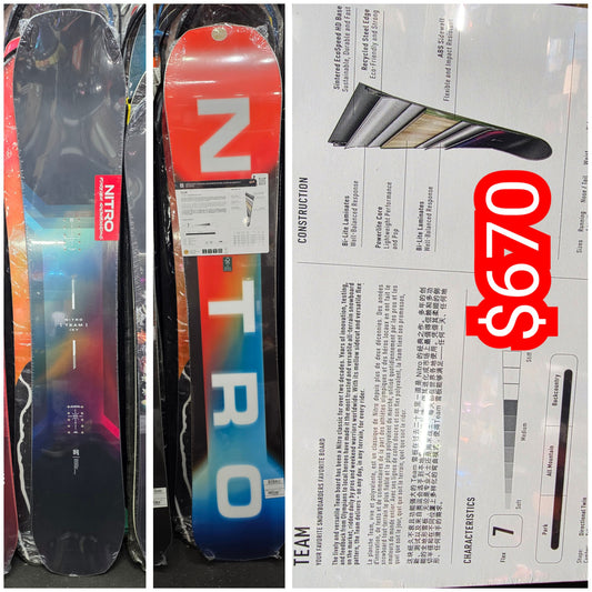 NITRO TEAM snowboard 152cm or 157cm 2025/6 model