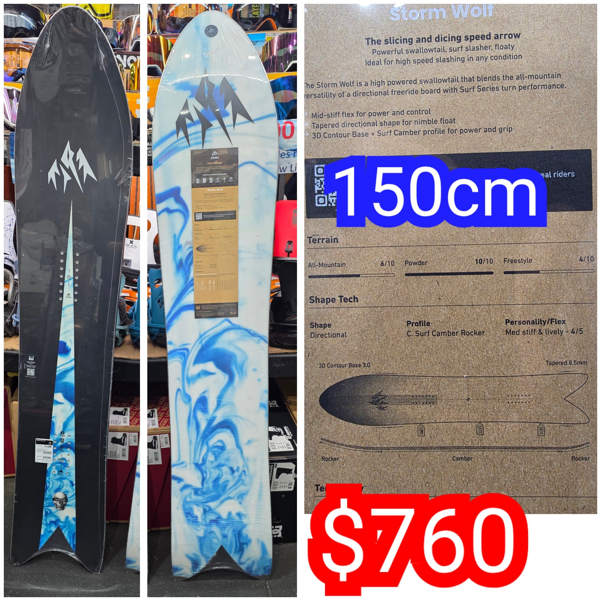 Jones STORM WOLF 150cm 2026 model – xe_snowboards