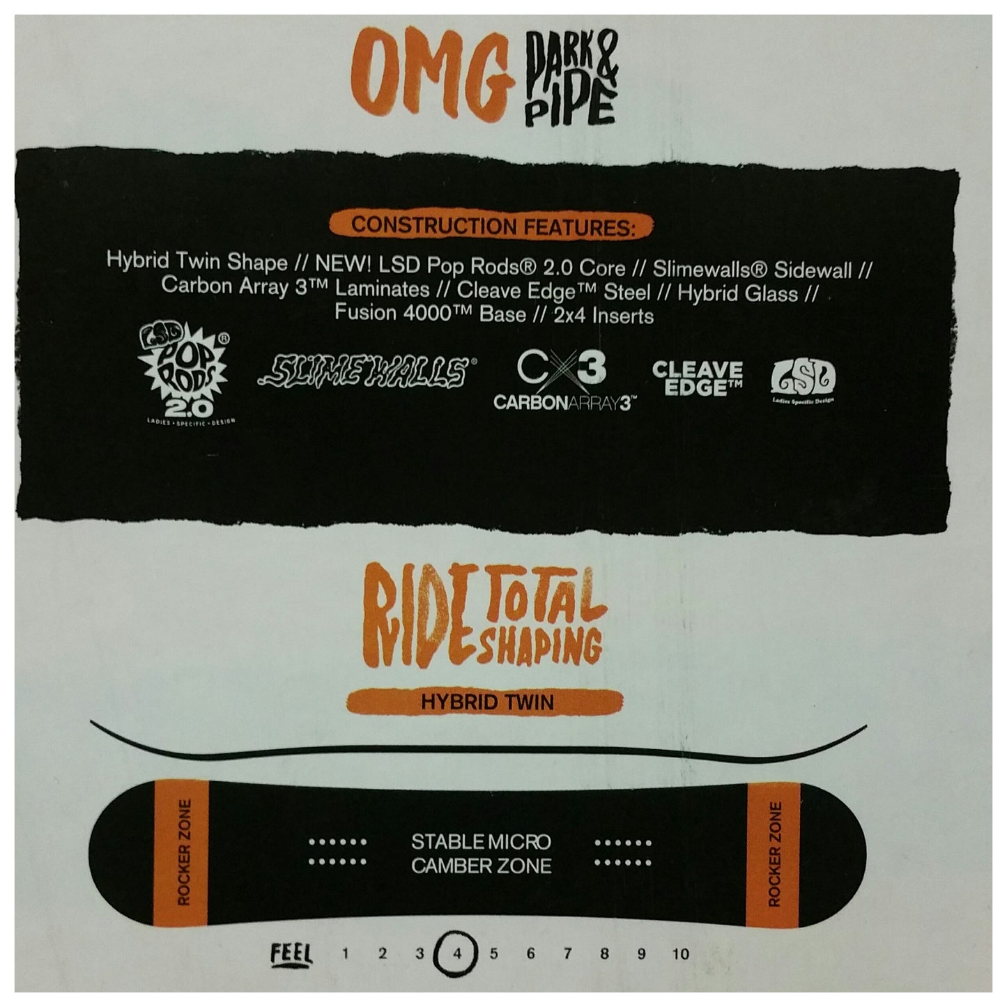 Ride OMG Ladies snowboard 147cm