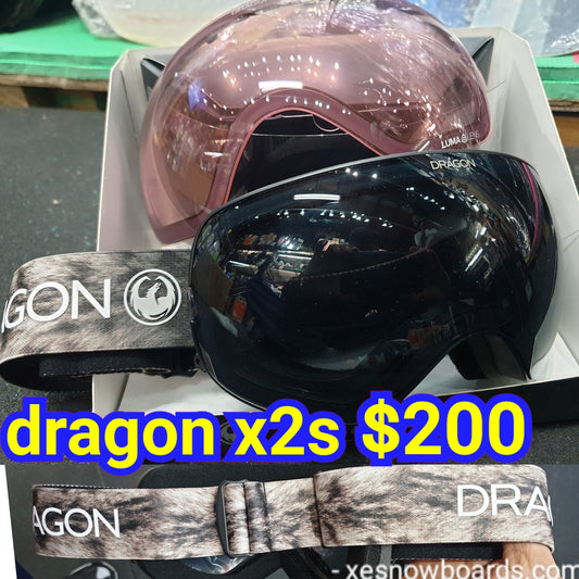 Dragons X2s with bonus lens, dragon goggles - animal print