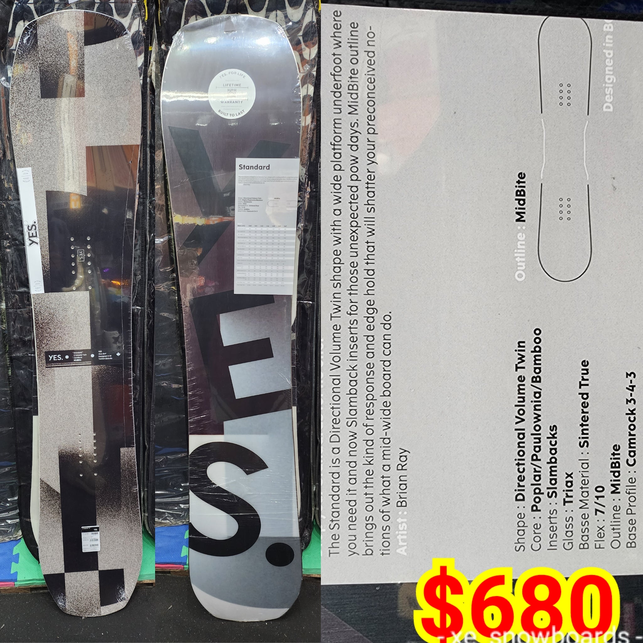 YES. snowboard Standard 153cm Yes Standard - 153