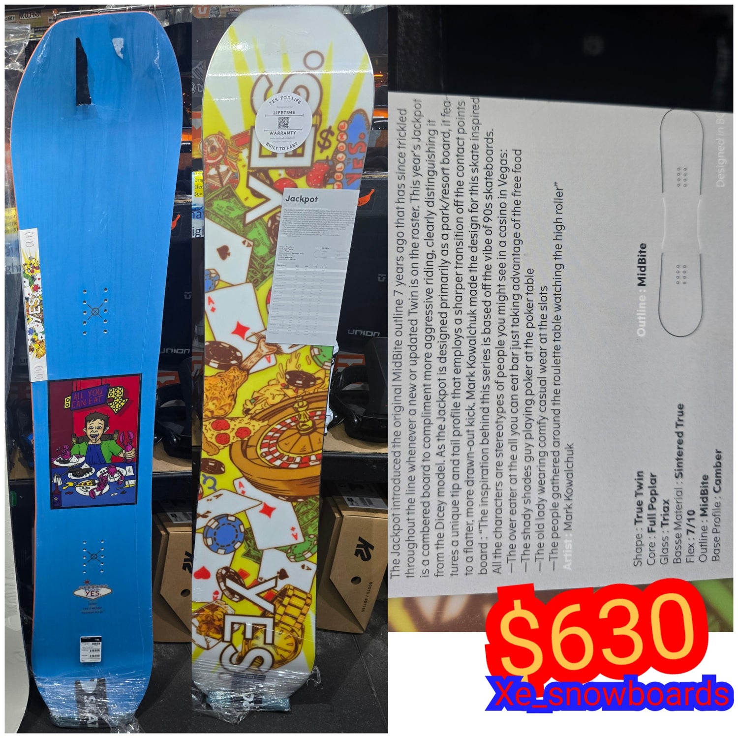 jackpot yes snowboard YES JACKPOT 153cm or 156cm 2024 model men's snowboards – xe_snowboards