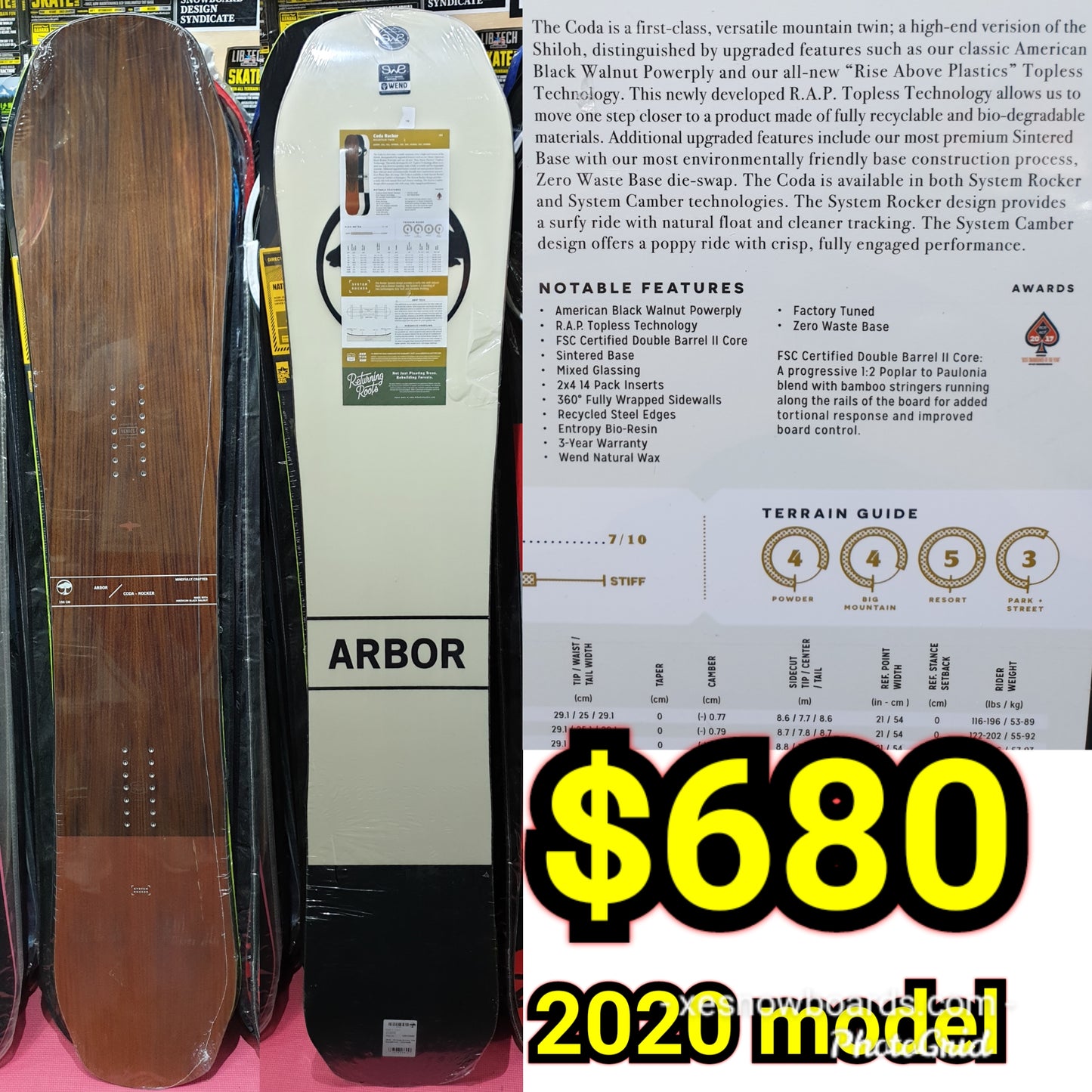 Arbor CODA 156cm 2020 model