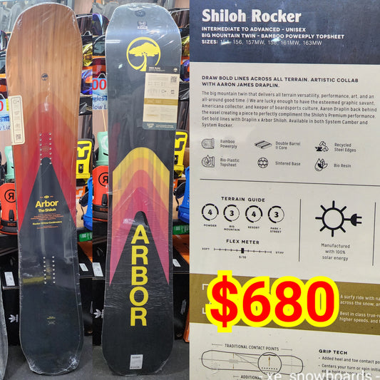 Arbor SHILOH ROCKER model 154cm 157cm 2023 model